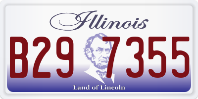 IL license plate B297355