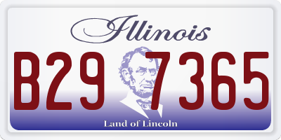 IL license plate B297365
