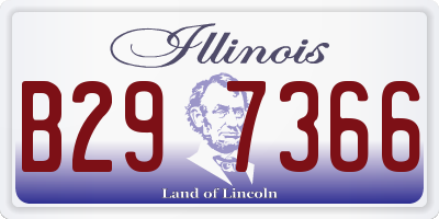 IL license plate B297366