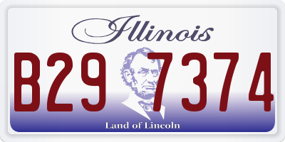 IL license plate B297374