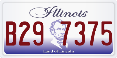 IL license plate B297375