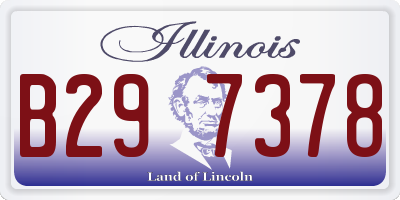 IL license plate B297378