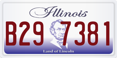 IL license plate B297381