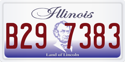 IL license plate B297383