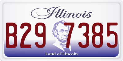 IL license plate B297385