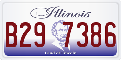 IL license plate B297386