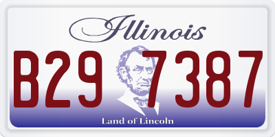 IL license plate B297387