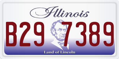 IL license plate B297389