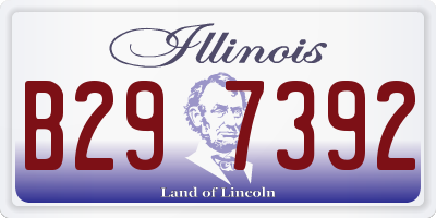 IL license plate B297392