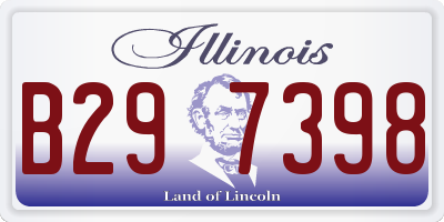 IL license plate B297398