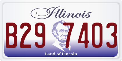 IL license plate B297403