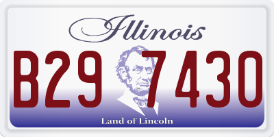 IL license plate B297430
