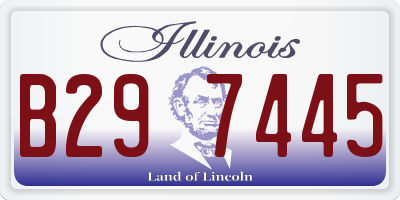 IL license plate B297445