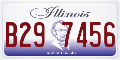 IL license plate B297456