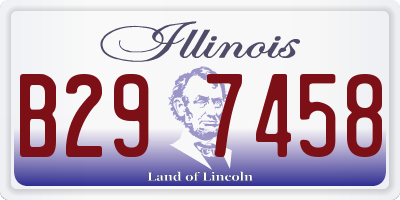 IL license plate B297458