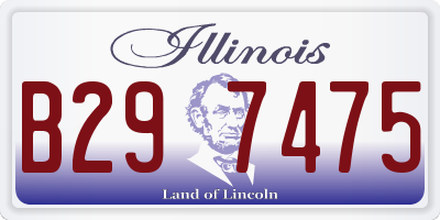 IL license plate B297475
