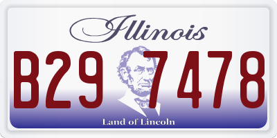 IL license plate B297478