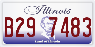 IL license plate B297483