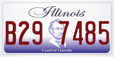 IL license plate B297485