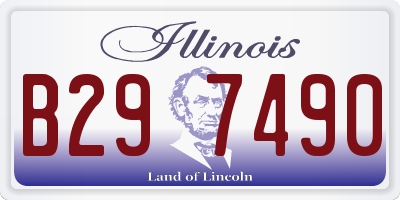 IL license plate B297490