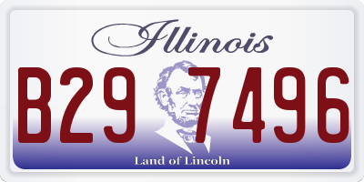 IL license plate B297496