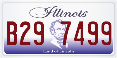 IL license plate B297499