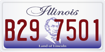 IL license plate B297501