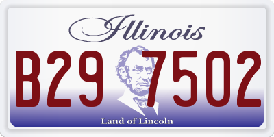 IL license plate B297502
