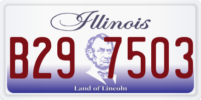 IL license plate B297503