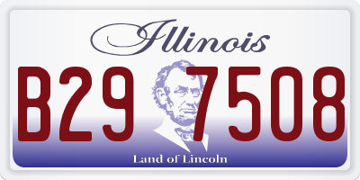 IL license plate B297508