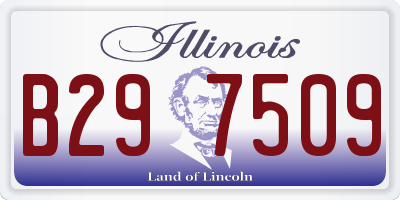 IL license plate B297509