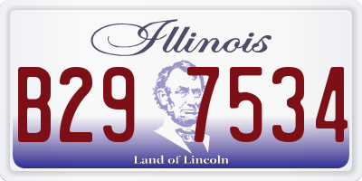 IL license plate B297534