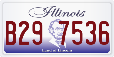 IL license plate B297536