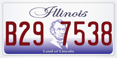 IL license plate B297538