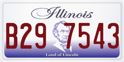IL license plate B297543