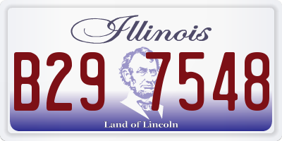 IL license plate B297548