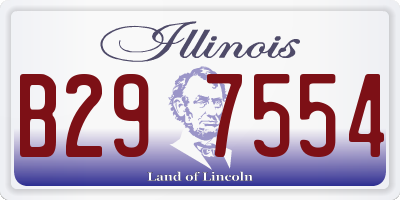 IL license plate B297554