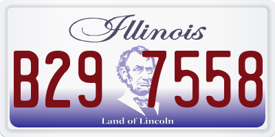 IL license plate B297558