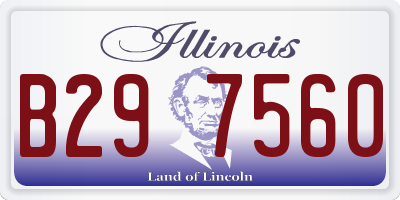 IL license plate B297560