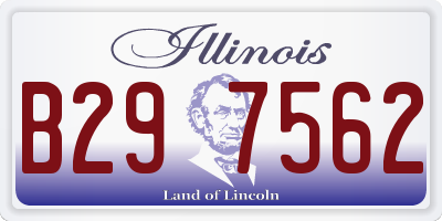 IL license plate B297562