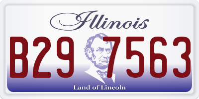 IL license plate B297563