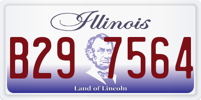 IL license plate B297564