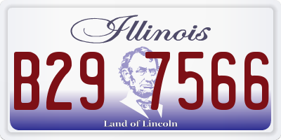 IL license plate B297566