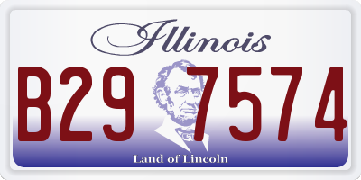 IL license plate B297574