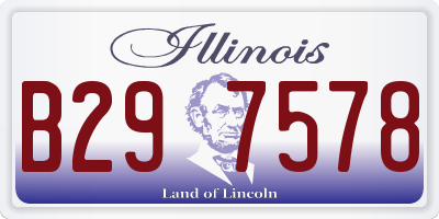 IL license plate B297578