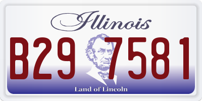 IL license plate B297581