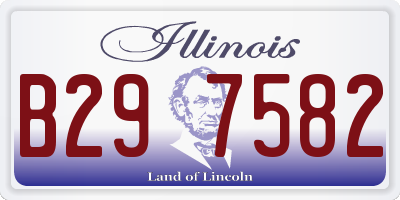 IL license plate B297582