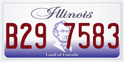 IL license plate B297583