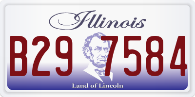 IL license plate B297584