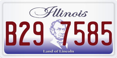 IL license plate B297585